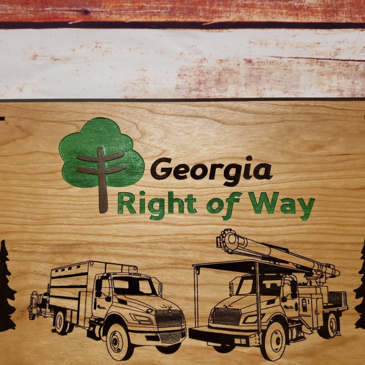 Business Wood Logo Routed Square - Bison Peak DesignsWood sign