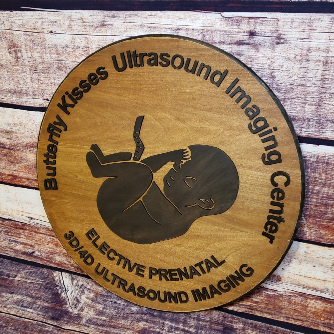 Round Multi-Layered Wood Business Signs - Bison Peak DesignsWood sign