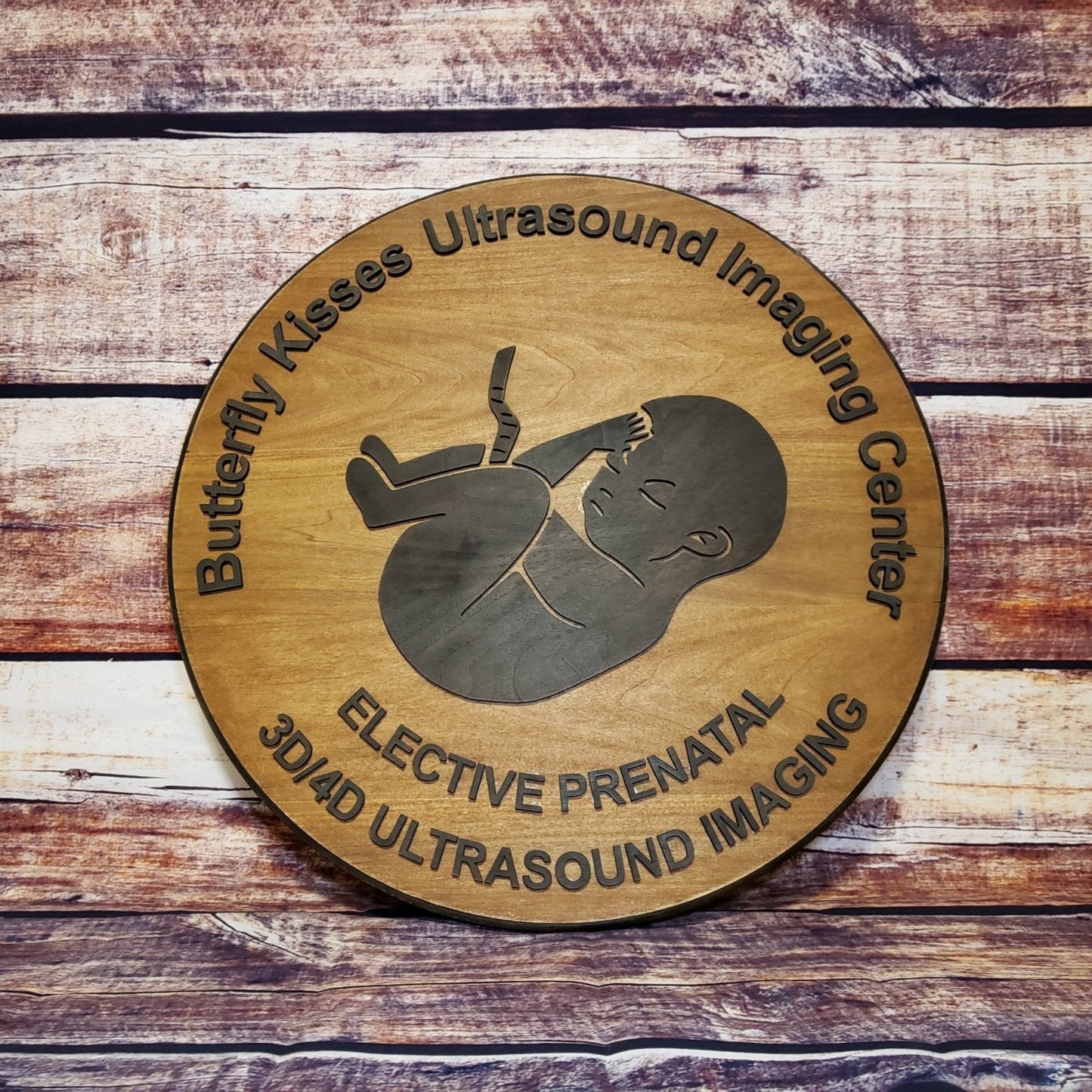 Round Multi-Layered Wood Business Signs - Bison Peak DesignsWood sign