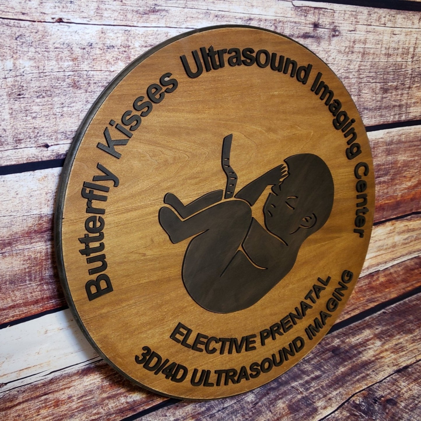 Round Multi-Layered Wood Business Signs - Bison Peak DesignsWood sign