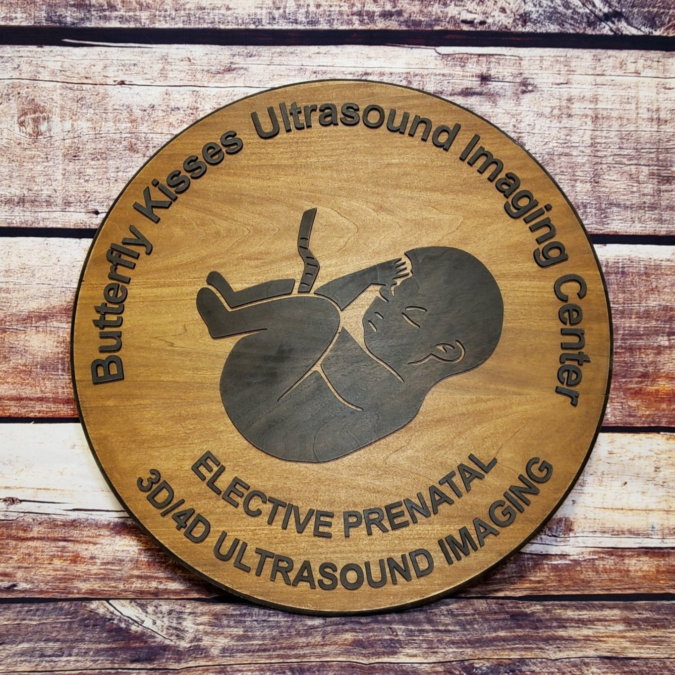 Round Multi-Layered Wood Business Signs - Bison Peak DesignsWood sign