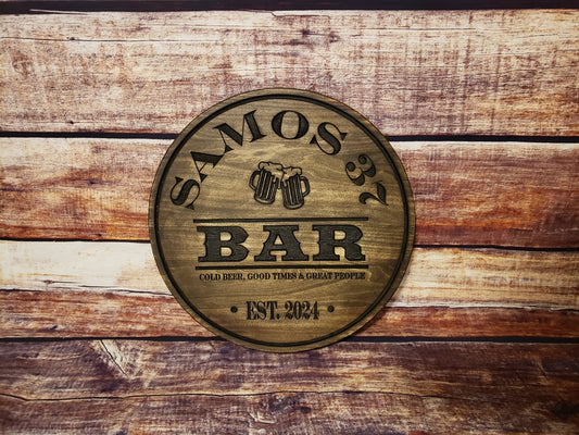2D Routed Wood Sign for the bar custom - Bison Peak DesignsWood sign