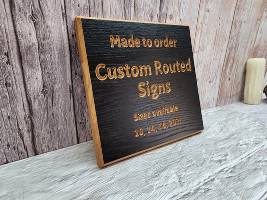 Business Wood Logo Routed Square - Bison Peak DesignsWood sign