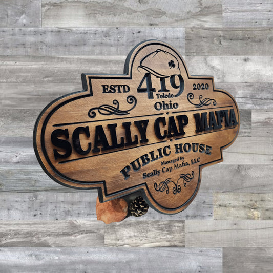 Multi-Layered Wood Business Sign Shaped - Bison Peak DesignsWood sign