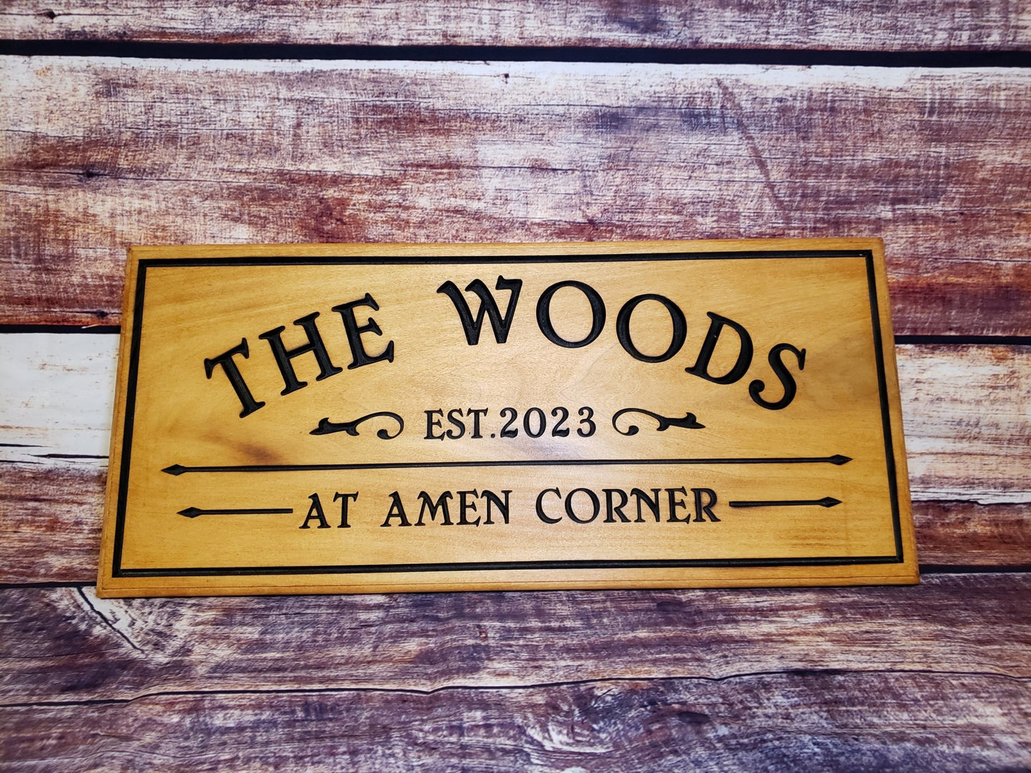 Personalized 2D Routed Wood Bar Sign - Bison Peak DesignsWood sign