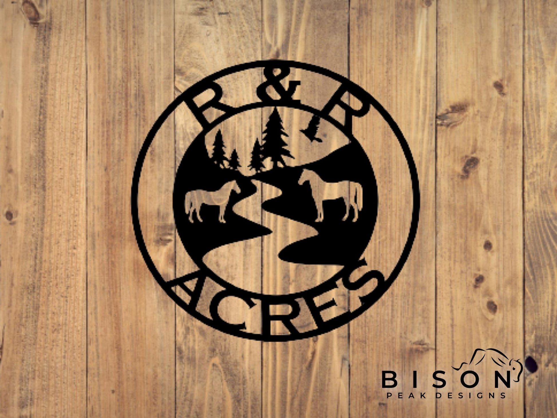 Personalized Ranch round steel sign for the Home or Ranch - Bison Peak DesignsMetal Sign