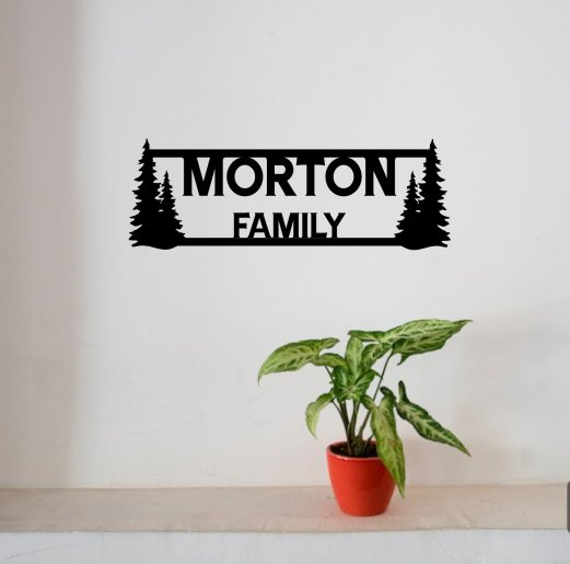 Personalized Steel Family Name Sign - Bison Peak DesignsFamily Name