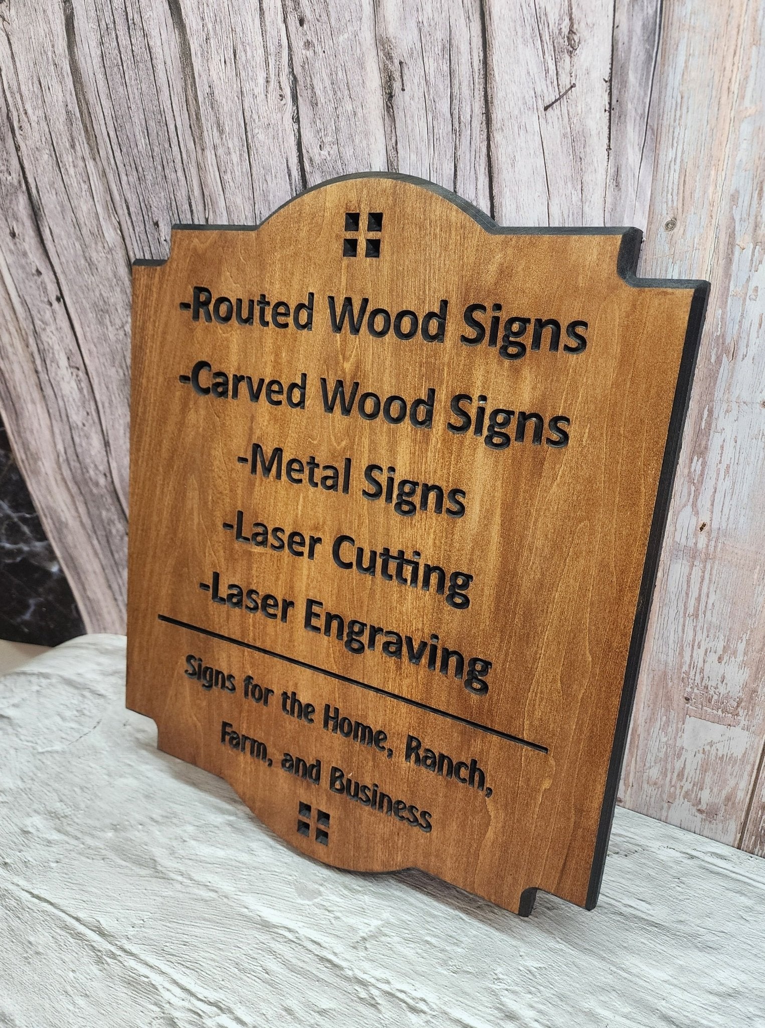 Routed Business Wood Logo Sign - Bison Peak DesignsWood sign