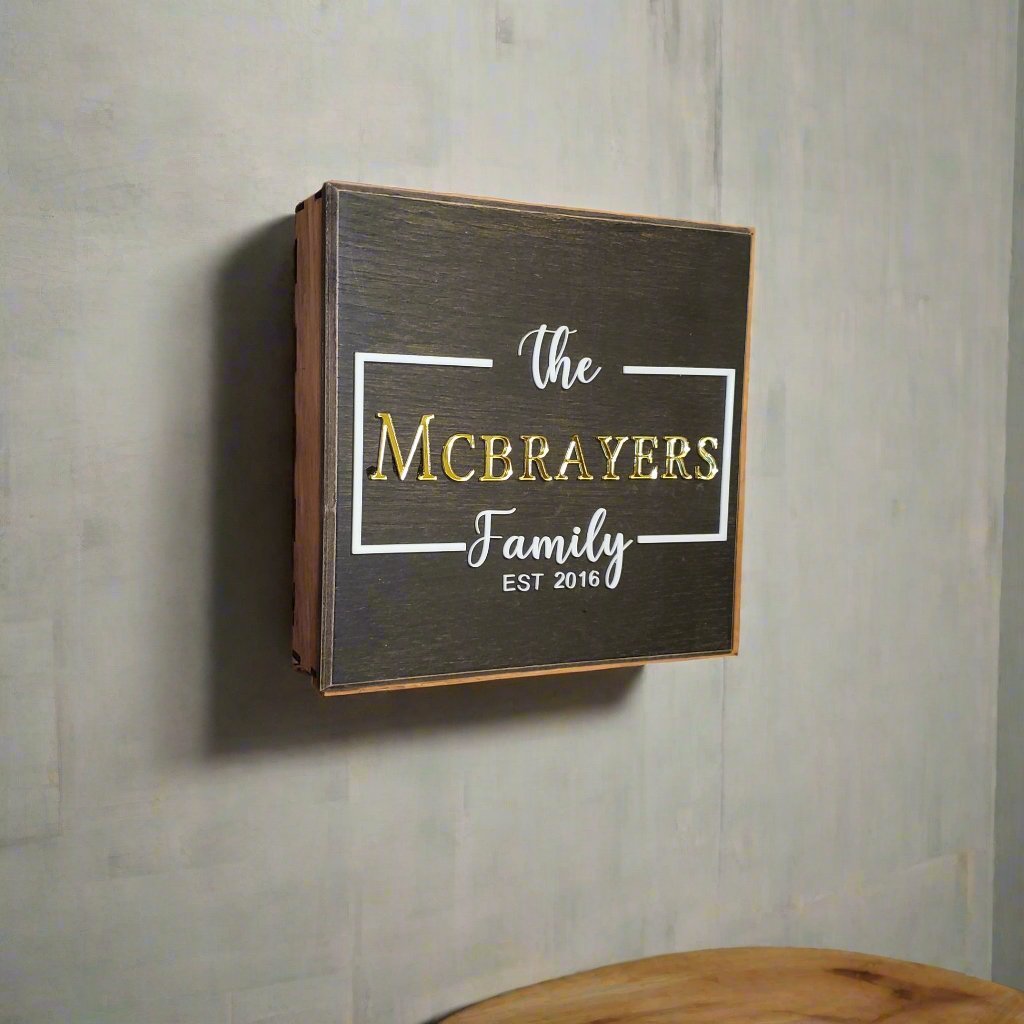 Concealment decor - Personalized Last Name - Bison Peak DesignsConcealment Storage