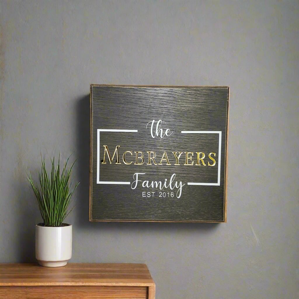 Concealment decor - Personalized Last Name - Bison Peak DesignsConcealment Storage