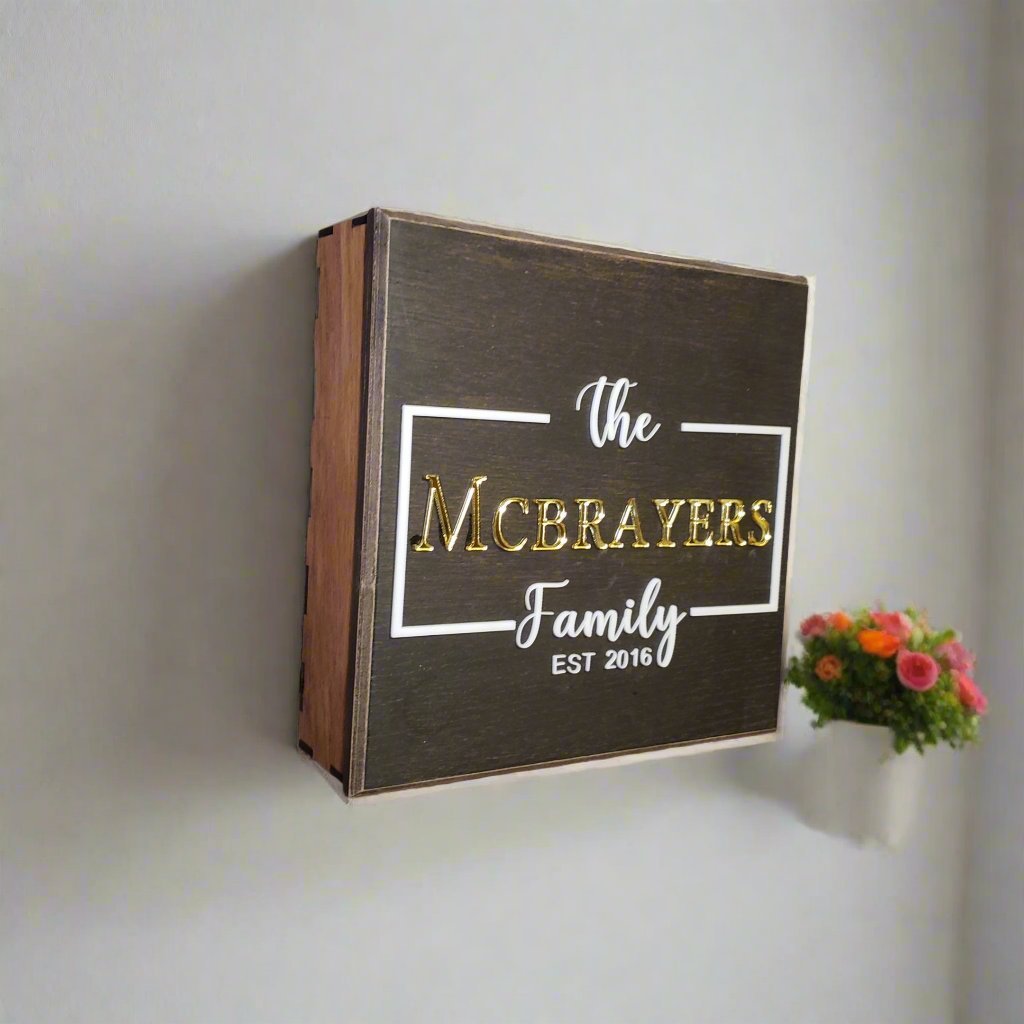 Concealment decor - Personalized Last Name - Bison Peak DesignsConcealment Storage