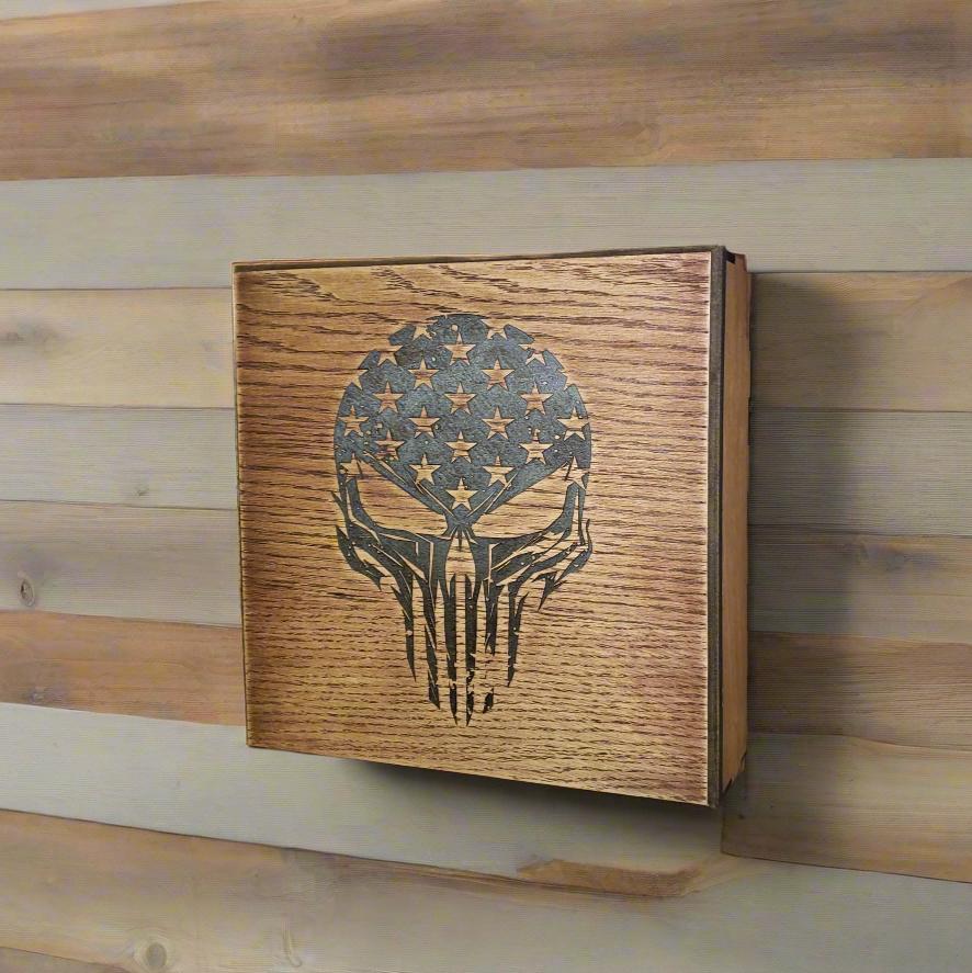 Concealment decor - Punisher Skull - Bison Peak DesignsConcealment Storage