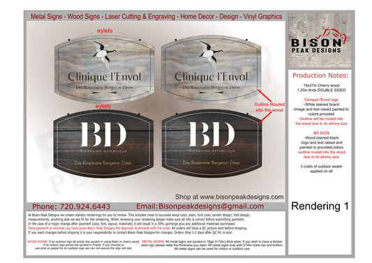 Custom Order for Ben - Bison Peak DesignsWood sign