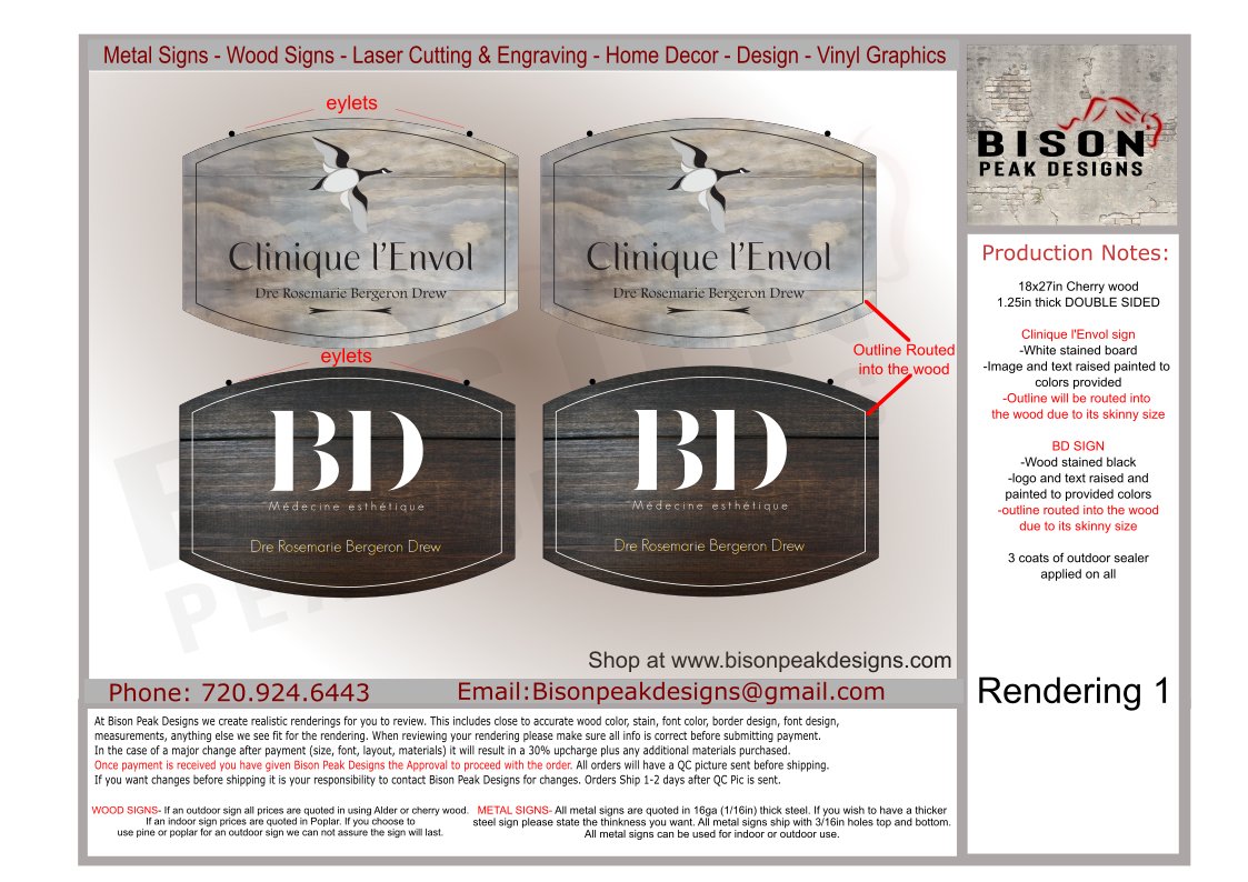 Custom Order for Ben - Bison Peak DesignsWood sign