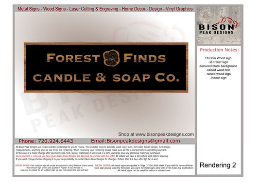 Custom Order for Forest Candle - Bison Peak DesignsWood sign