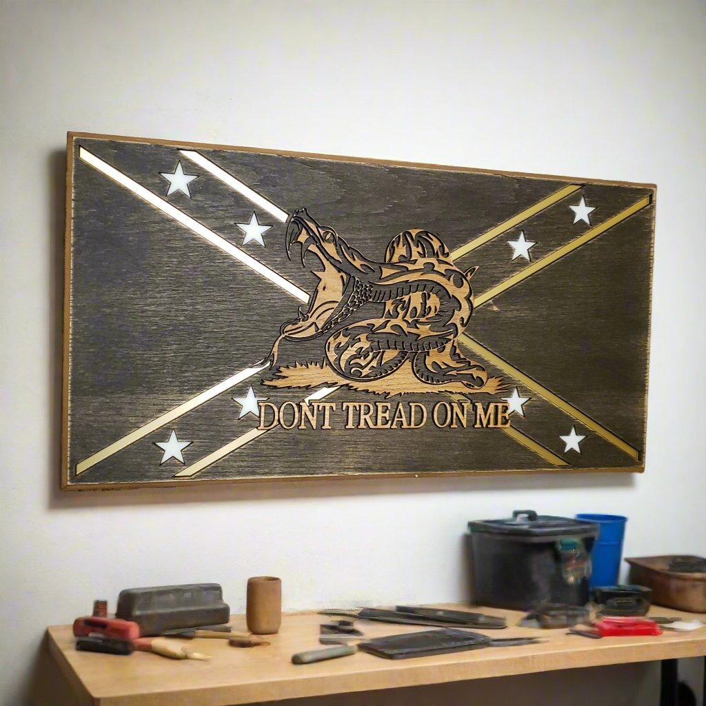 Don't Tread On Me - Wall art - Bison Peak DesignsConcealment Storage