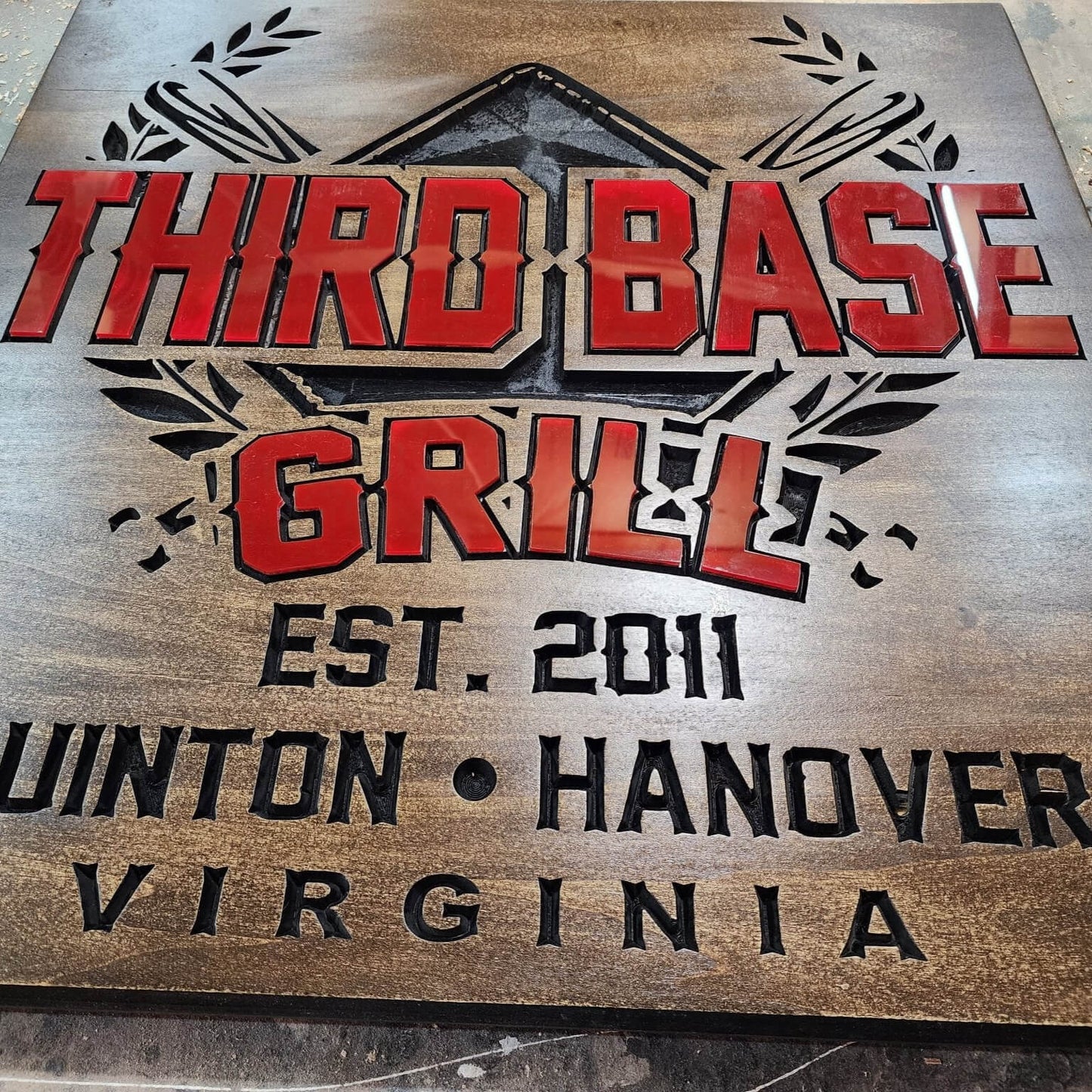 Custom Wood Cafe Business Sign