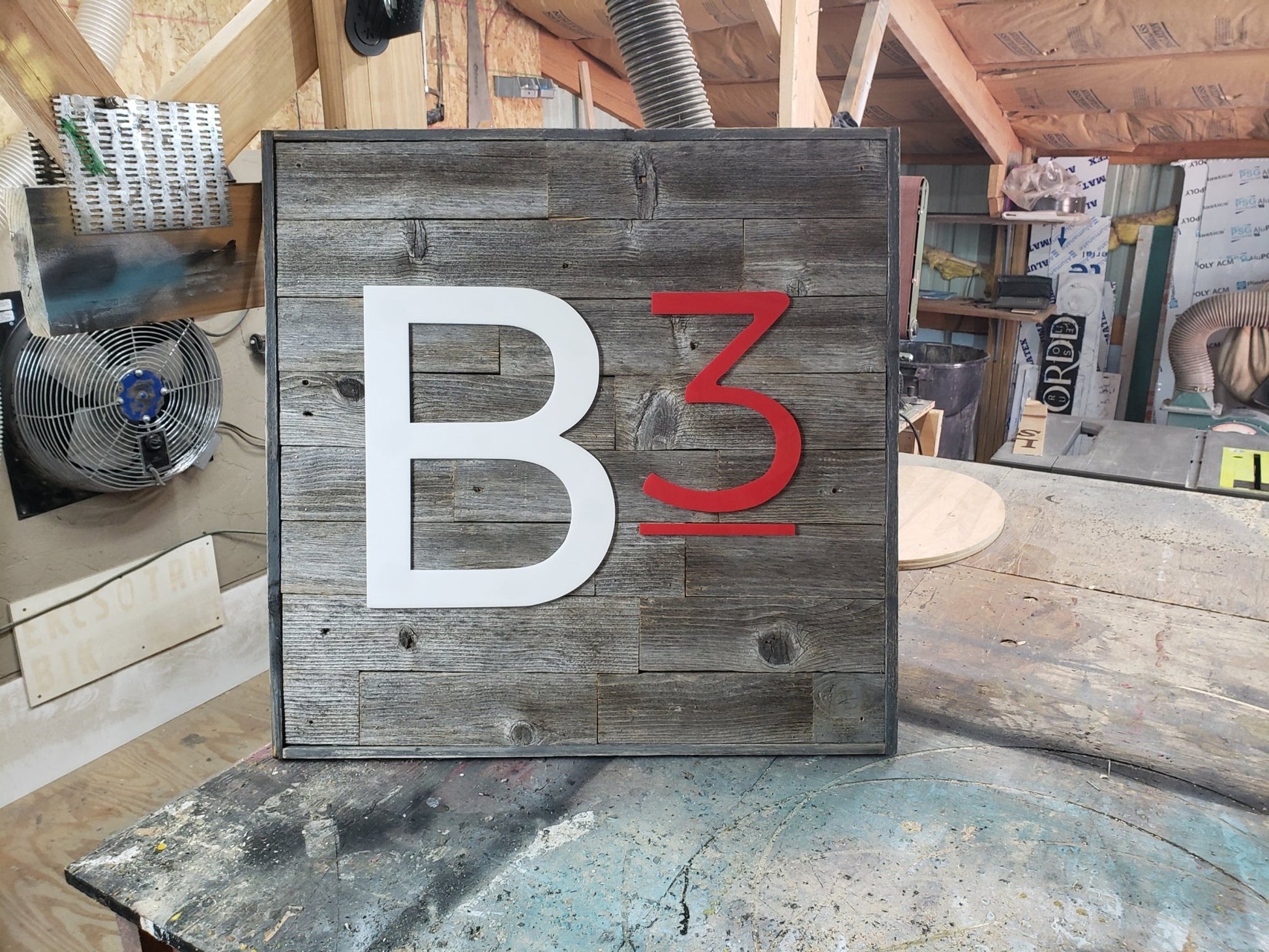 Reclaimed Multi-Layered Wood Business Sign - Bison Peak DesignsWood sign