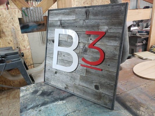 Reclaimed Multi-Layered Wood Business Sign - Bison Peak DesignsWood sign