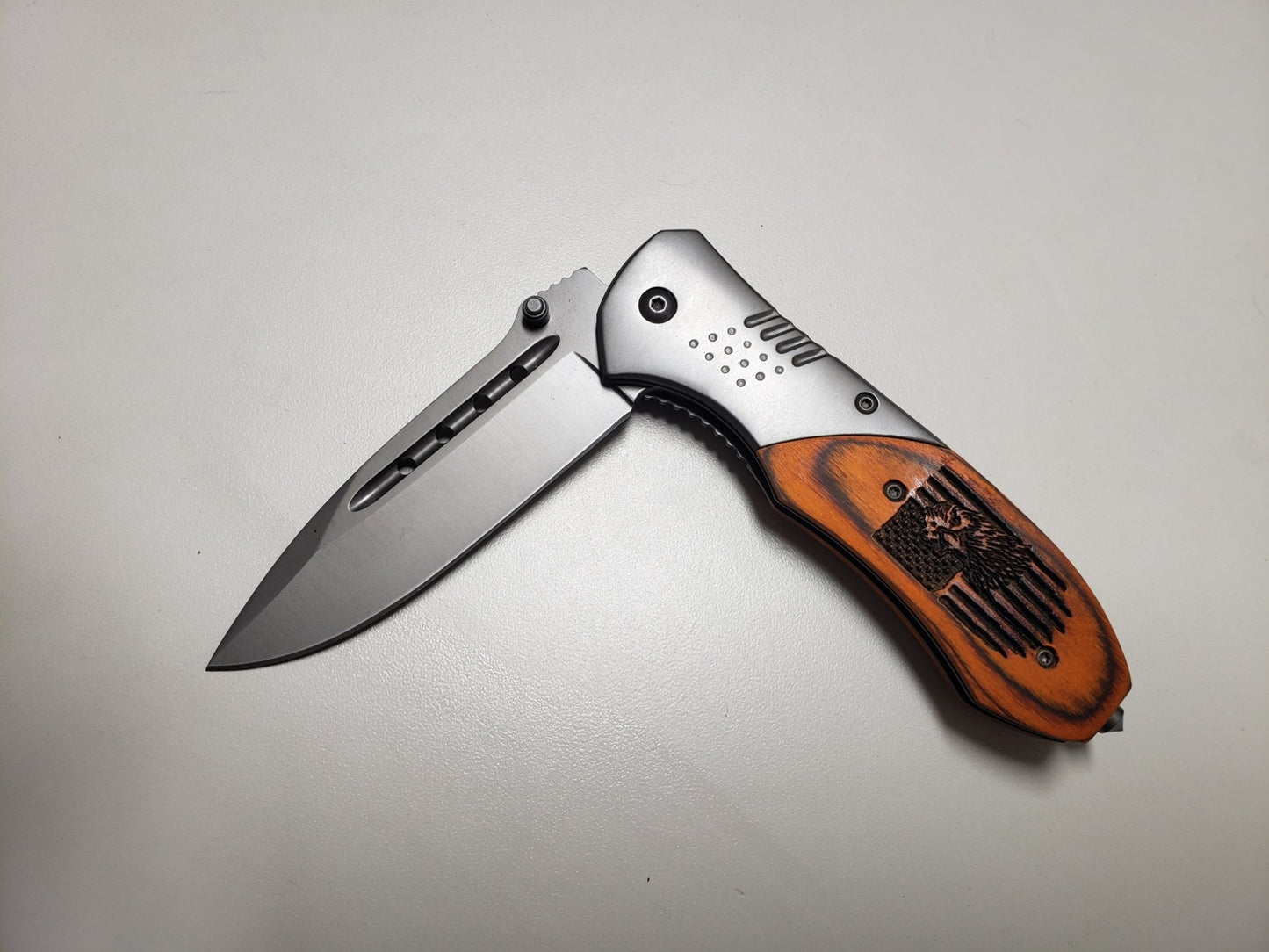 American Handmade engraved Knife - Bison Peak Designs