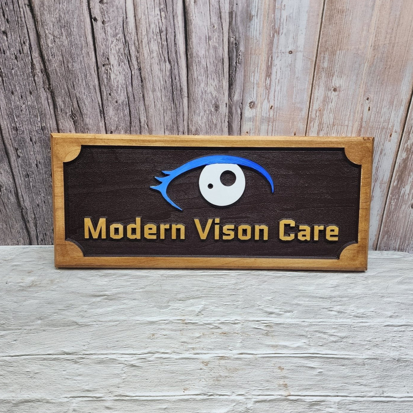 Custom Office Wood Business Sign – Bison Peak Designs