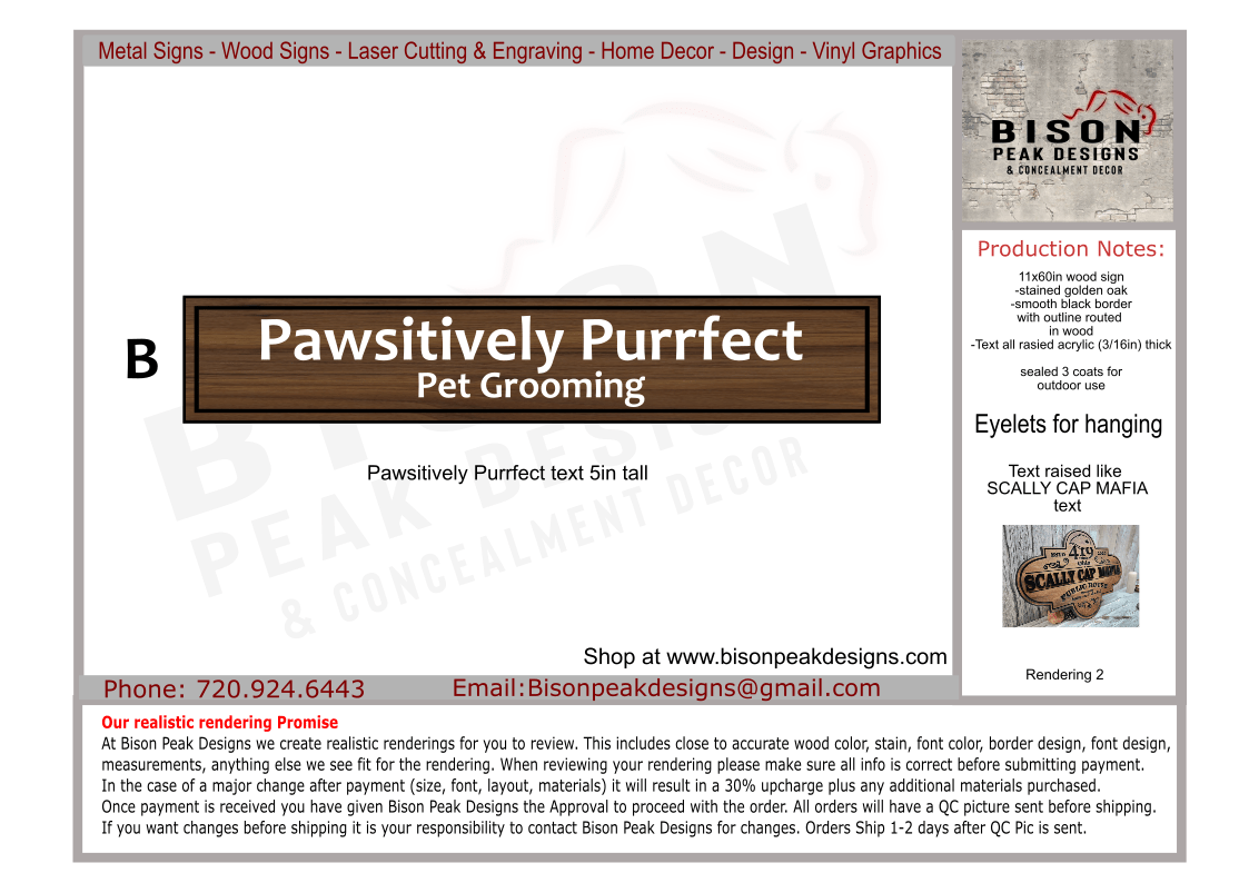 custom order for Pawsitively purrfect - Bison Peak Designscustom order