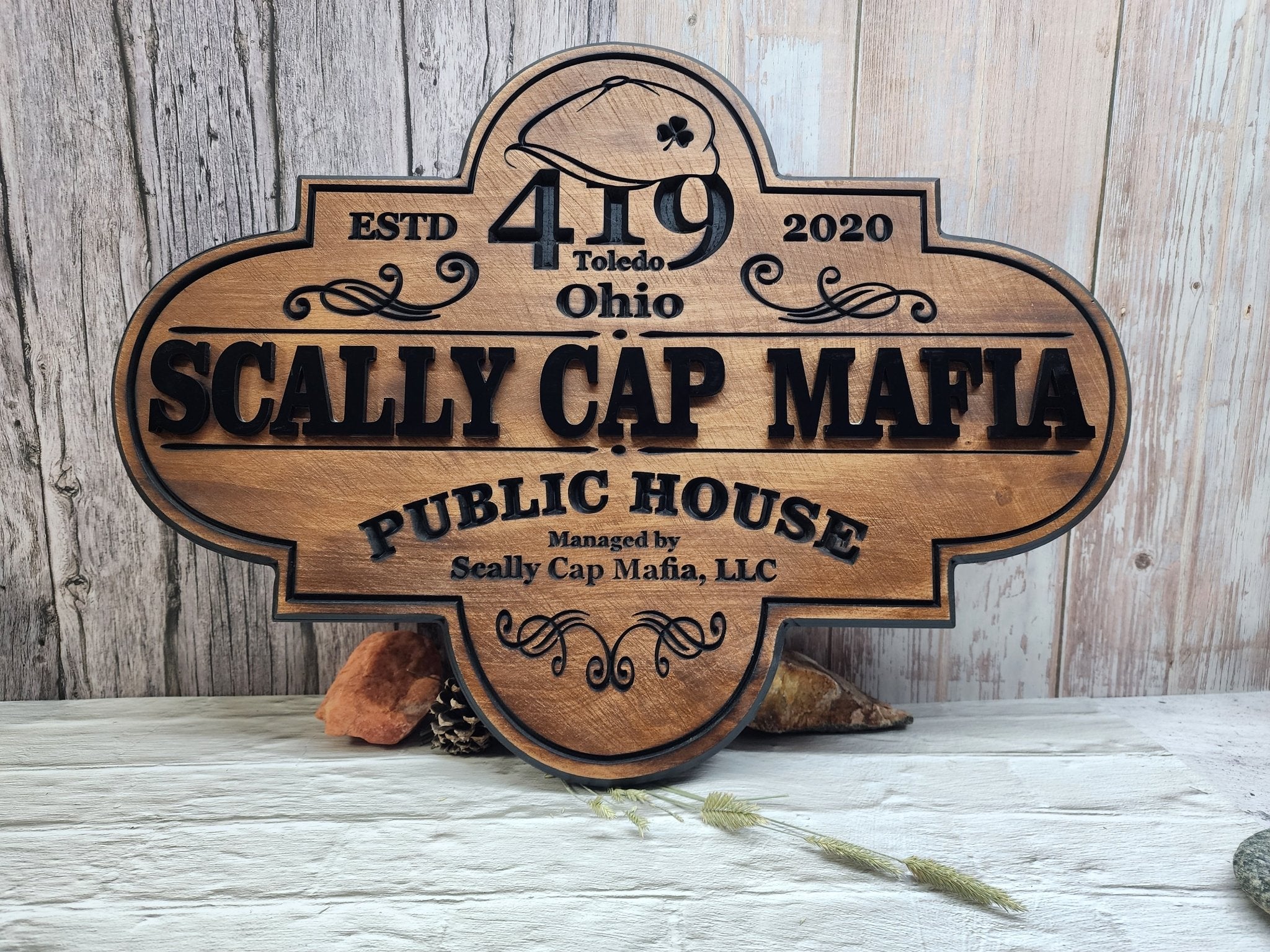 Multi-Layered Wood Business Sign Shaped - Bison Peak DesignsWood sign