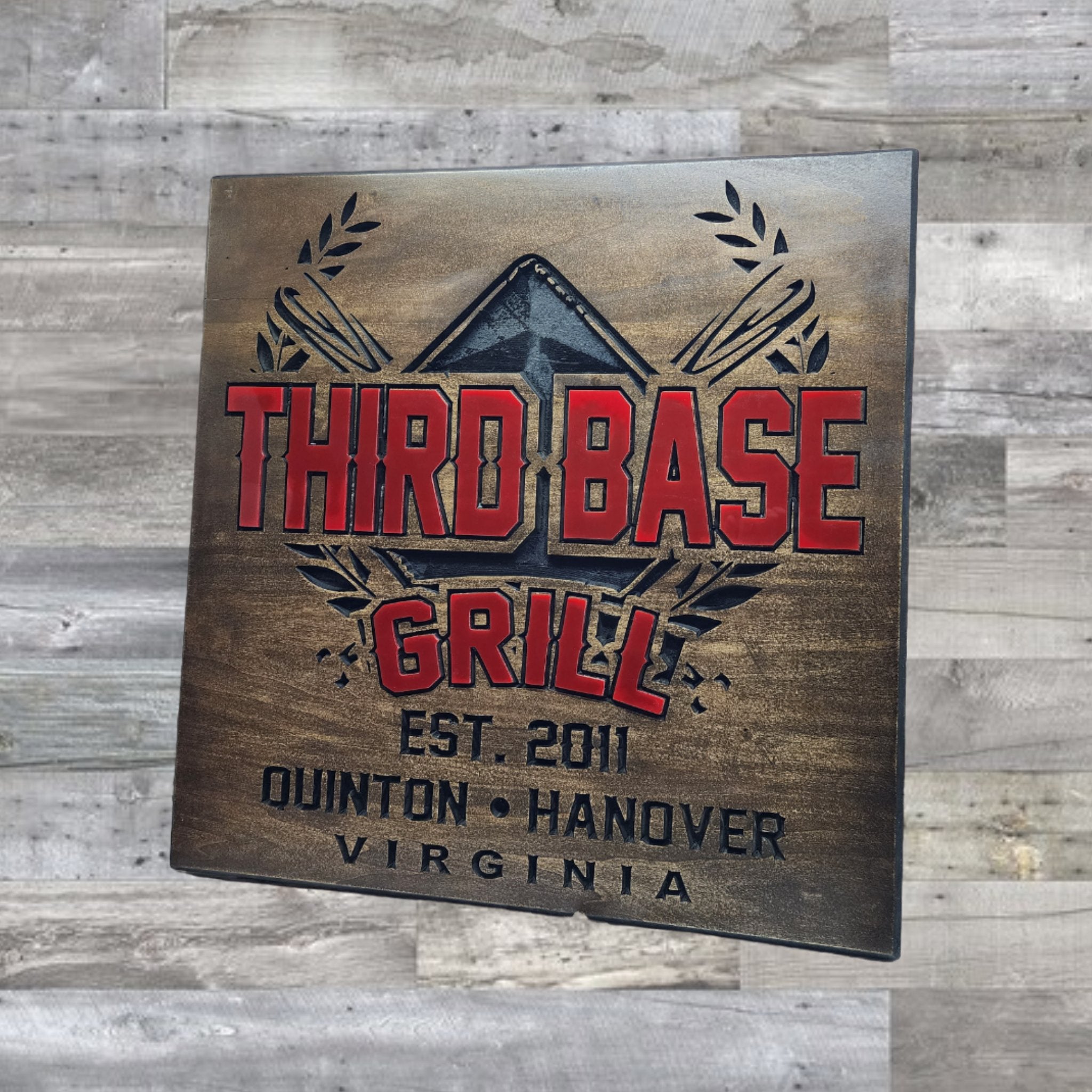 Multi-Layered Wood Business Square Sign - Bison Peak DesignsWood sign