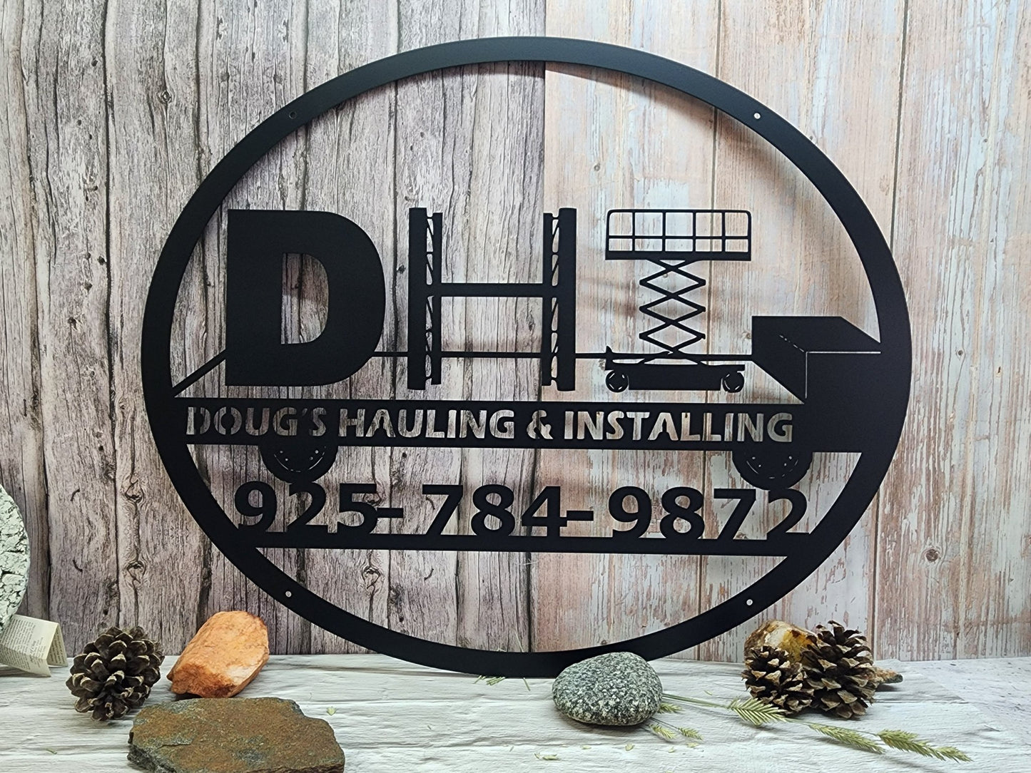 Oval Steel Logo Business Signs - Bison Peak DesignsMetal Sign