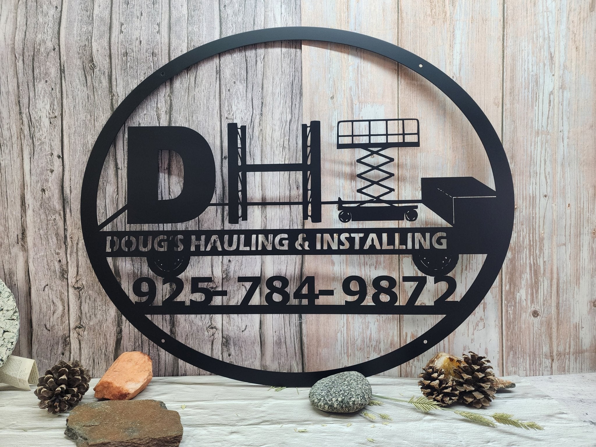 Oval Steel Logo Business Signs - Bison Peak DesignsMetal Sign