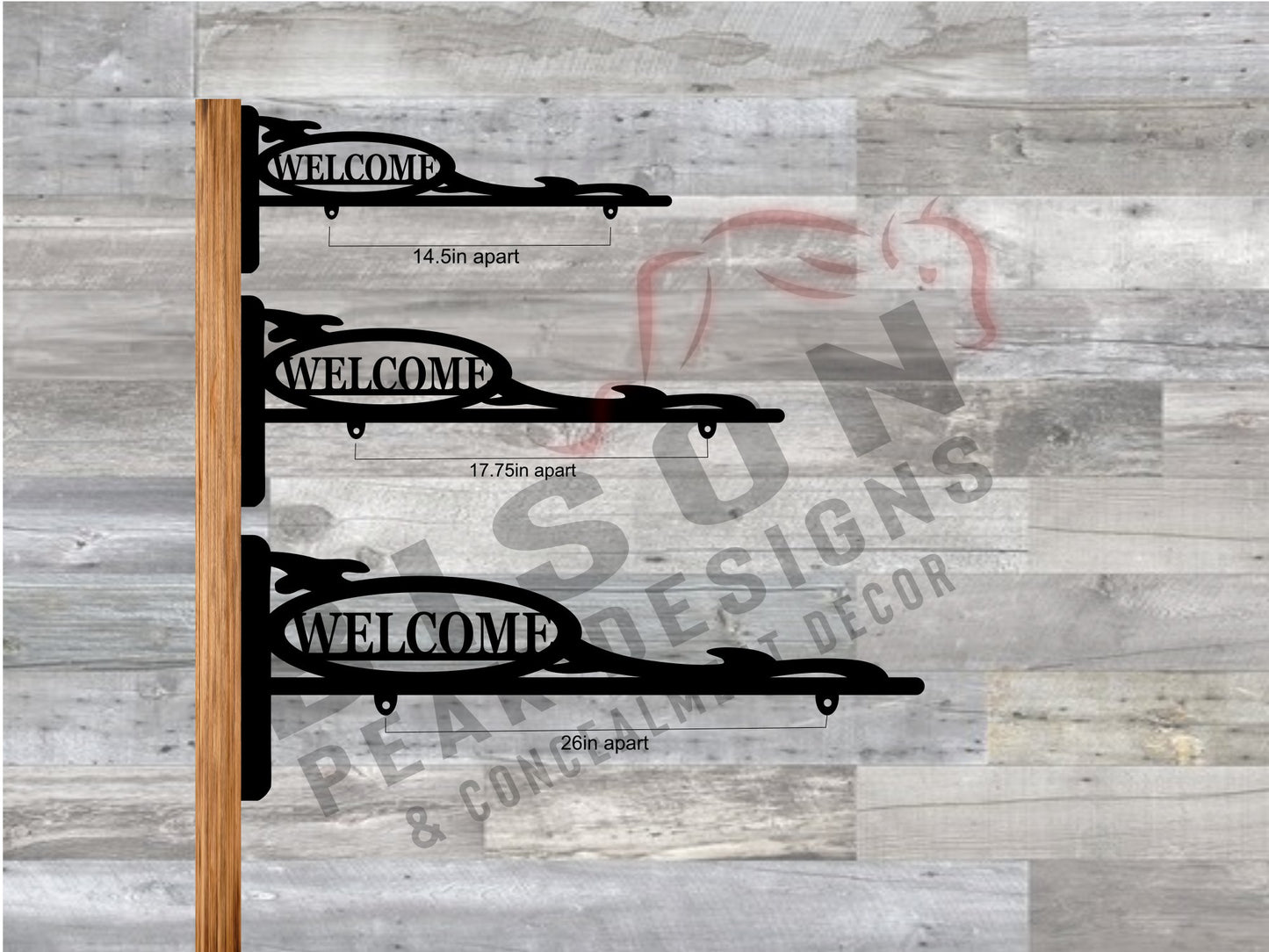 Personalized Address Metal Sign Hanger - Bison Peak DesignsMetal Sign hanger