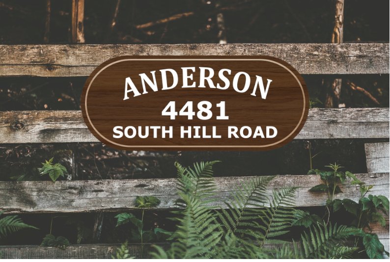 Personalized Routed Address Sign for Entry - Bison Peak Designsaddress sign