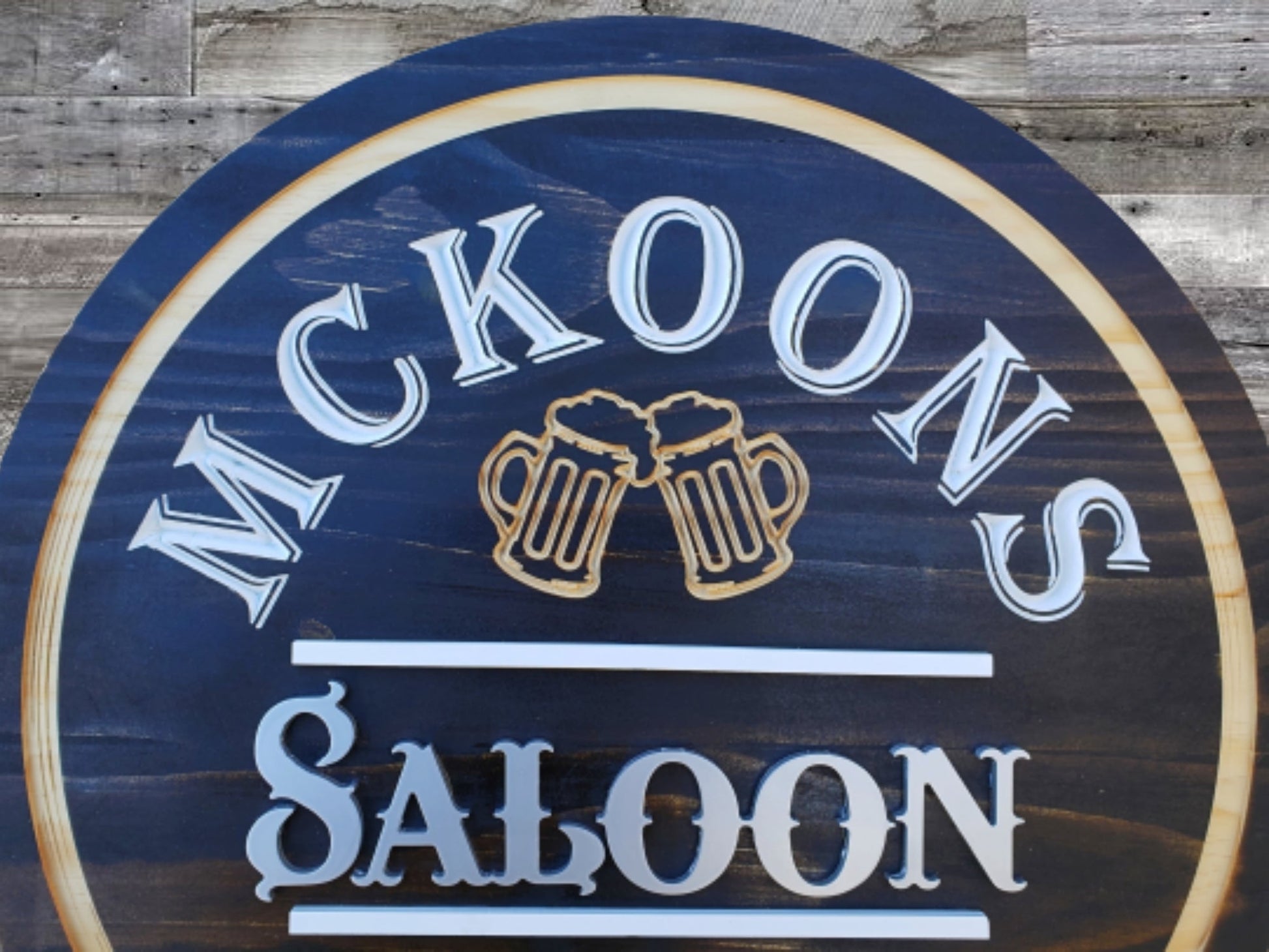 Personalized Routed Wood Sign Round Last Name Bar Sign Bison Peak Designs personalized-routed-wood-sign-round-last-name-bar-sign-bison-peak-designs