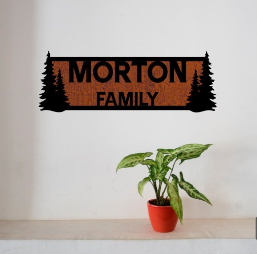 Personalized Steel Family Name Sign - Bison Peak DesignsFamily Name